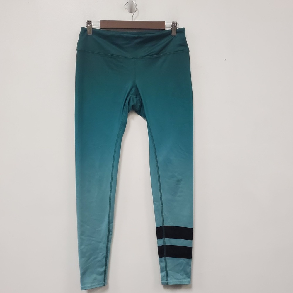 Alo Yoga Airbrush Leggings Size M Gradient Evermint Ankle Full Length Green